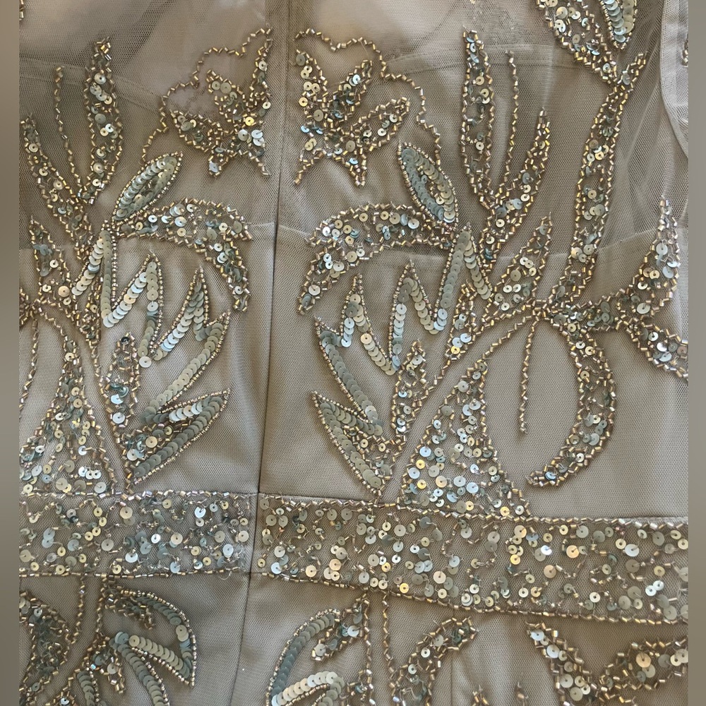 Adrianna Papell Frosted Sage Embellished Dress - Picture 8 of 8